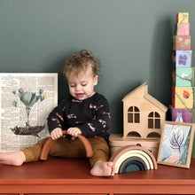 Load image into Gallery viewer, Wooden Rainbow Toy Arch Stacker from Wood Gift for Children - littlelightcollective