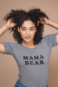 Mama Bear Tee Shirt (Grey) - littlelightcollective
