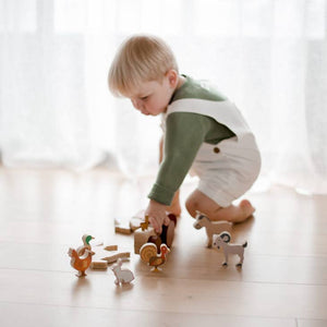 Farm Animals & Tractor Set - littlelightcollective