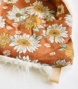 Sunfower Floral Lovey Blanket - littlelightcollective