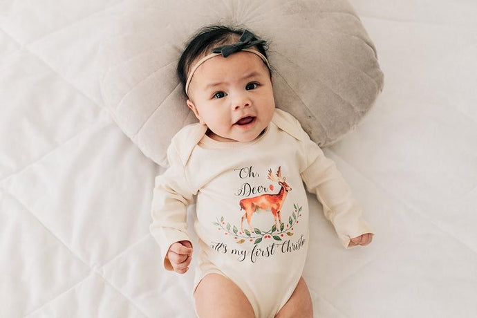 Oh Deer, It's My First Christmas One Piece Onesie - littlelightcollective