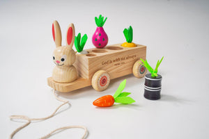 Never Alone - Pull-Along Bunny - littlelightcollective