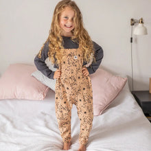 Load image into Gallery viewer, &#39;Eyes&#39; Organic Cotton Rib Dungarees Overalls - littlelightcollective