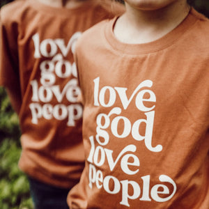Love God, Love people Organic Kids Tee - littlelightcollective