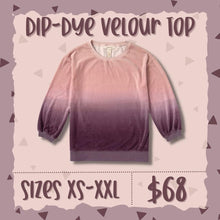 Load image into Gallery viewer, Size Small Dip-Dye Velour Top - littlelightcollective