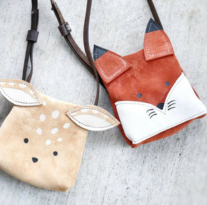 Leather Toddler Purse - Woodland Animals - littlelightcollective