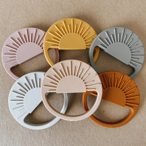 Sun Silicone Teether - Oat - littlelightcollective