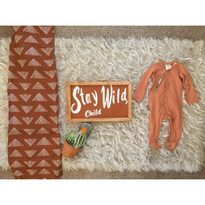 Stay Wild, Child | Kids Modern Boho Word Sign - littlelightcollective