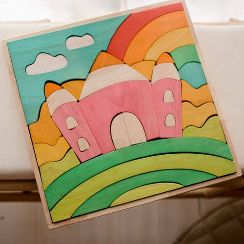 Fairy Castle Puzzle And Play Set - littlelightcollective