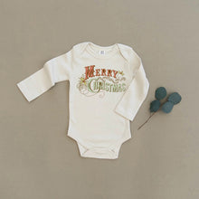 Load image into Gallery viewer, Merry Christmas Organic One Piece Onesie - littlelightcollective