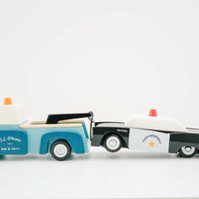 Load image into Gallery viewer, Wooden police toy car - Police Patrol - littlelightcollective