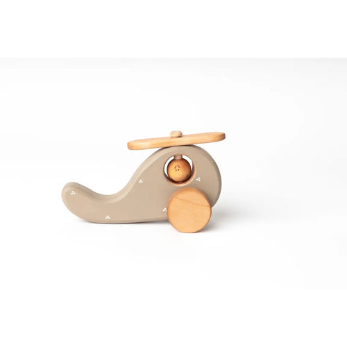 Wooden Helicopter Toy - Proper - littlelightcollective