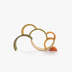 Wooden Rainbow Mini | Arch Stacking Toy | Flower Meadow - littlelightcollective