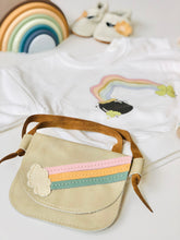 Load image into Gallery viewer, Rainbow on Beige Leather PURSE Toddler &amp; Kids - littlelightcollective