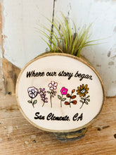 Load image into Gallery viewer, Air Plant Wood Magnet San Clemente: Where our Story Began - littlelightcollective
