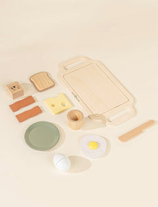 Wooden Breakfast & Tray Playset - littlelightcollective