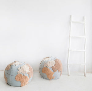 PRE-ORDER Pouffe World Map - Earth - littlelightcollective