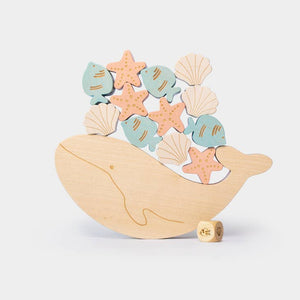 Wooden Balance Game • Whale - littlelightcollective