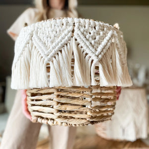 Georgia Boho Macrame Basket - littlelightcollective