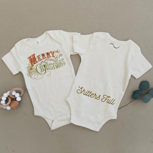 Merry Christmas Organic One Piece Onesie - littlelightcollective