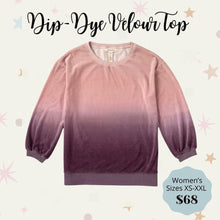 Load image into Gallery viewer, Size Small Dip-Dye Velour Top - littlelightcollective