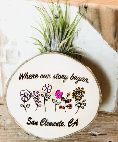 Air Plant Wood Magnet San Clemente: Where our Story Began - littlelightcollective