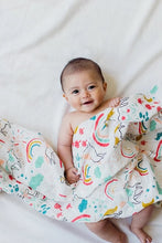 Load image into Gallery viewer, Unicorn Land Swaddle Blanket - littlelightcollective