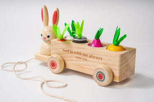 Never Alone - Pull-Along Bunny - littlelightcollective