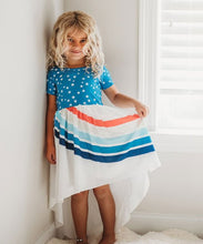 Load image into Gallery viewer, Red, White, and Blue Rainbow Dress - littlelightcollective