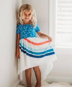 Red, White, and Blue Rainbow Dress - littlelightcollective