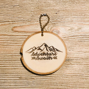 Mini Wood Round Adventure Awaits - littlelightcollective