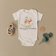 Load image into Gallery viewer, Oh Deer, It&#39;s My First Christmas One Piece Onesie - littlelightcollective