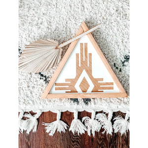 Southwest Tri (Natural) | Boho Accent Wood Sign - littlelightcollective