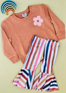 Let Love Grow Organic Sweatshirt - Coral Orange - littlelightcollective