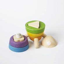 Load image into Gallery viewer, Wooden Puzzle Stacking Rocket with Astronaut - littlelightcollective