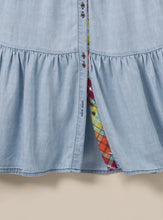 Load image into Gallery viewer, Size XS Walk the Line Chambray Dress - littlelightcollective