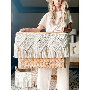 Ida Macrame Basket | Large - littlelightcollective
