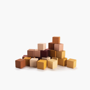 Wooden Blocks Set Multicoloured Toy for Children Cubes - littlelightcollective