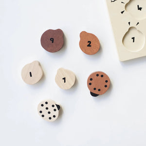 Wooden Tray Puzzle - Count to 10 Ladybugs - littlelightcollective