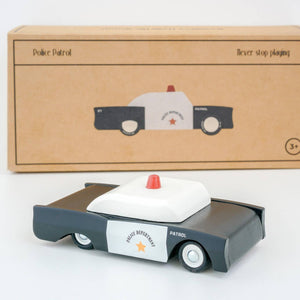 Wooden police toy car - Police Patrol - littlelightcollective