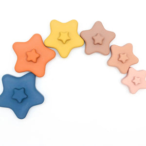 Silicone Star Stacker Toys - Crsip - littlelightcollective