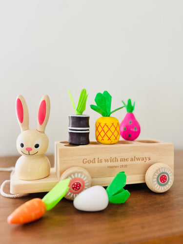 Never Alone - Pull-Along Bunny - littlelightcollective