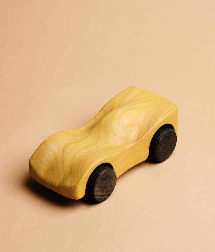 Wooden Car Makwin Painted - littlelightcollective