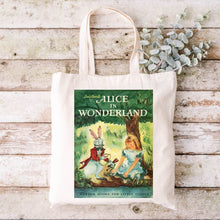 Load image into Gallery viewer, Storybook Tote bag - Alice In Wonderland - littlelightcollective