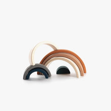 Load image into Gallery viewer, Wooden Rainbow Toy Arch Stacker from Wood Gift for Children - littlelightcollective