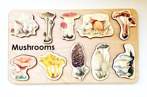 Wooden Mushroom Puzzle - littlelightcollective