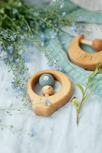 Wooden Teething Toy Blue Eye Fish - littlelightcollective