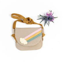 Load image into Gallery viewer, Rainbow on Beige Leather PURSE Toddler &amp; Kids - littlelightcollective