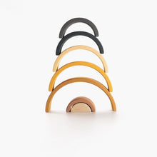 Load image into Gallery viewer, Wooden Rainbow Toy Arch Stacker from Wood Gift for Children - littlelightcollective