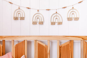 Rainbow Rattan Bunting - Horizontal - littlelightcollective